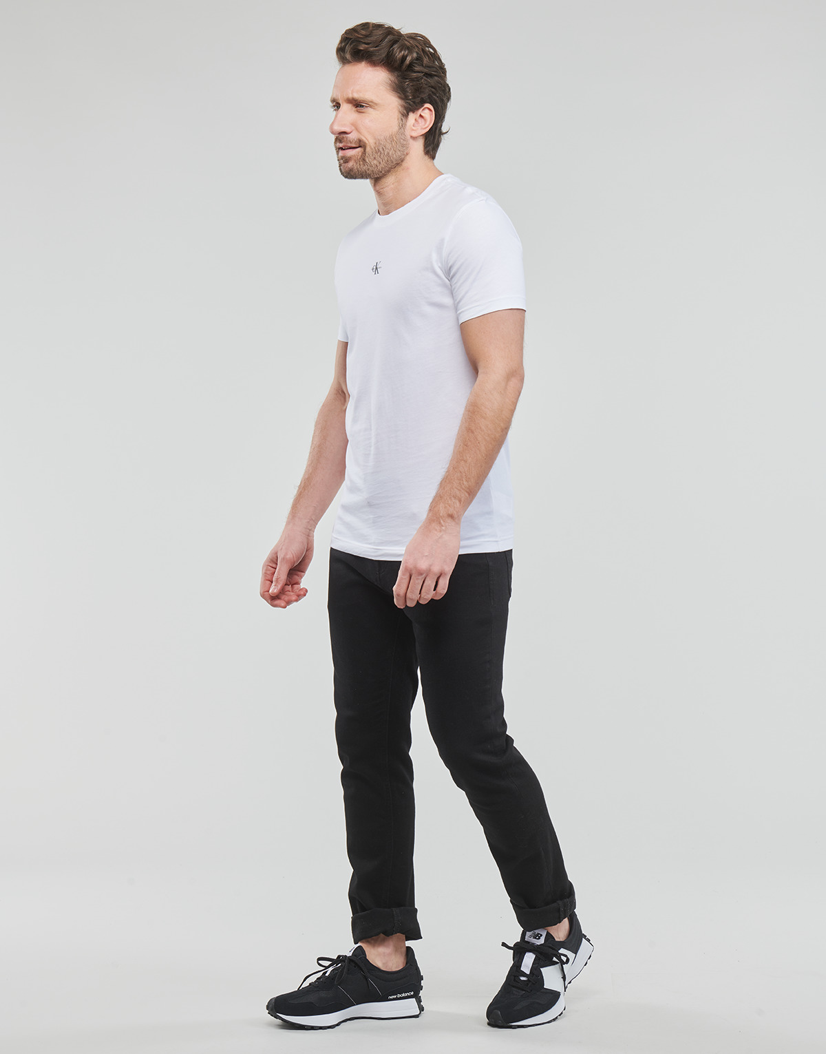 Calvin Klein Jeans Blanc MICRO MONOLOGO TEE xD7DVkFp