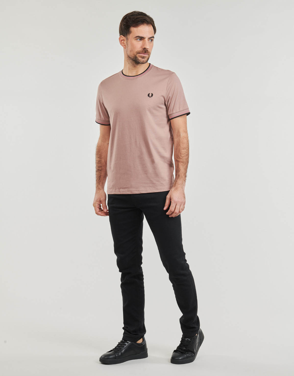 Fred Perry Rose / Noir TWIN TIPPED T-SHIRT uyN8zjzf