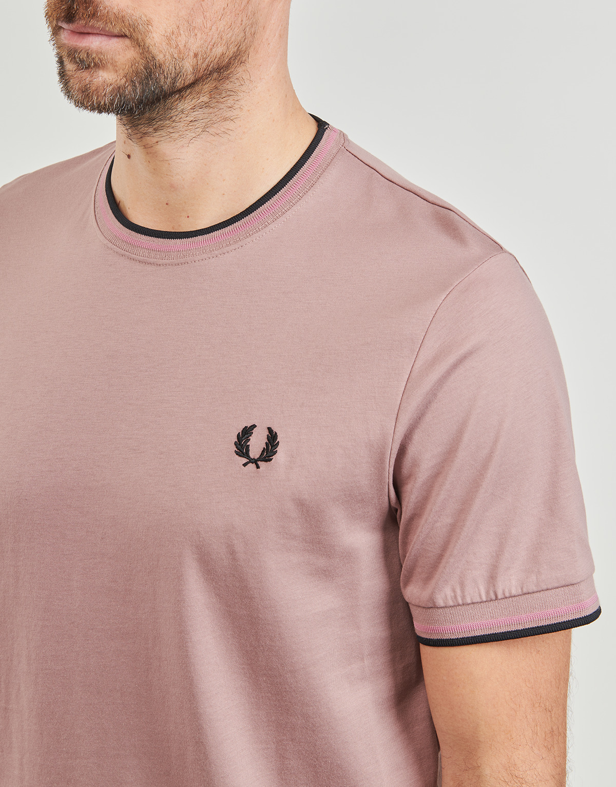 Fred Perry Rose / Noir TWIN TIPPED T-SHIRT uyN8zjzf